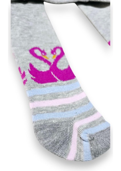 Flamingo Desenli Kız Çocuk Koton Külotlu Çorap fiyatları