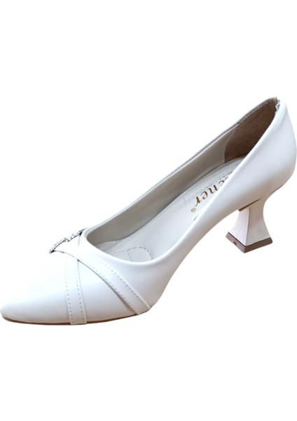 830 Kadın Taşlı Tokalı Kadeh Ökçe Stiletto Ayakkabı Bej fiyatları