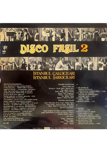 Istanbul Çalgıcıları / Istanbul Şarkıcıları – Disco Fasıl 2 fiyatları