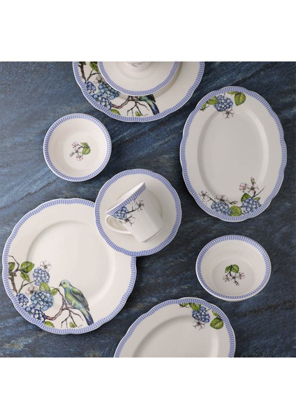 Olympos DKR-12587 28 Parça 6 Kişilik Bone Kahvaltı Takımı