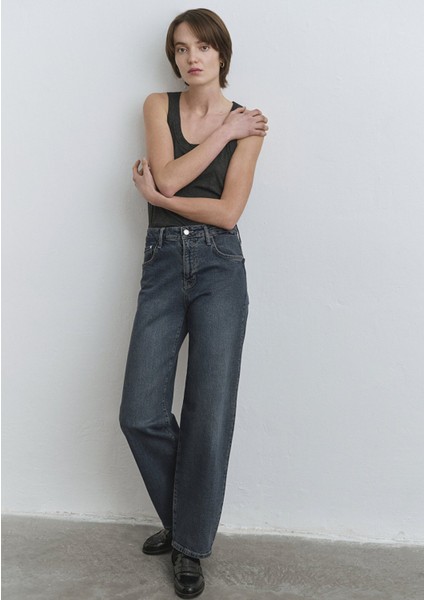 Leila Mavi Premium Gölgeli Koyu Mavi Jean Pantolon 1010600-89936 fiyatları