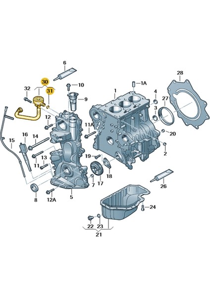 Vw Polo 2005-2009 1.2 Bzg Motor Havalandırma Valfi 03E103201C