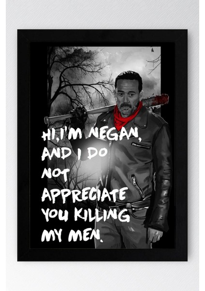 The Walking Dead Negan Çerçeveli Tablo - Dizi Posteri Tablo