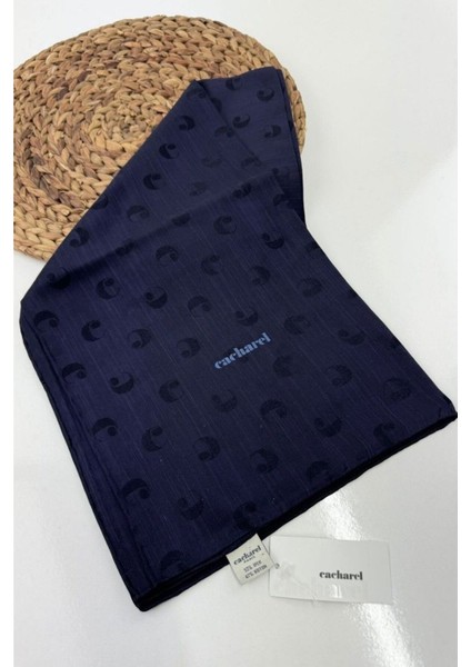 921 Cacharel Logolu Ipek Koton Jakar Eşarp 8932980