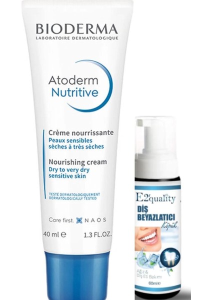 Atoderm Nutrition Besleyici Yüz Kremi 40 Ml- Diş Beyazlatıcı Köpük Hediye