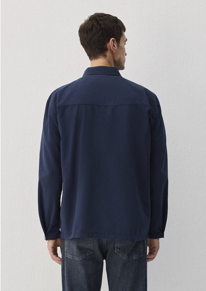 Lacivert Gömlek Loose Fit / Bol Rahat Kesim 0211076-70497 fırsatları