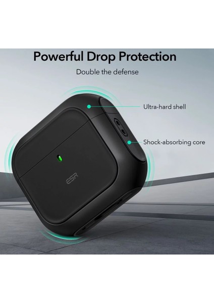 Airpods 4 Uyumlu, Halolock Orbit Hybrid Magsafe Kılıf, Siyah fiyatları