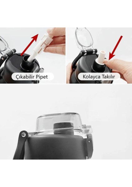 Çelik Termos Matara 720ML Siyah