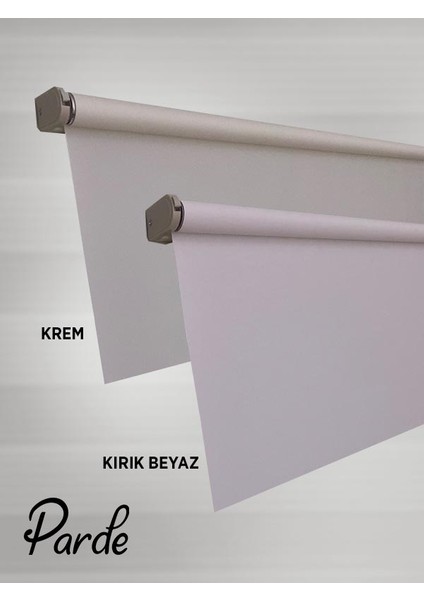 İthal Güneş ve Işık Geçirmez BLACKOUT Karanlık Perdesi Krem Stor Perde modelleri