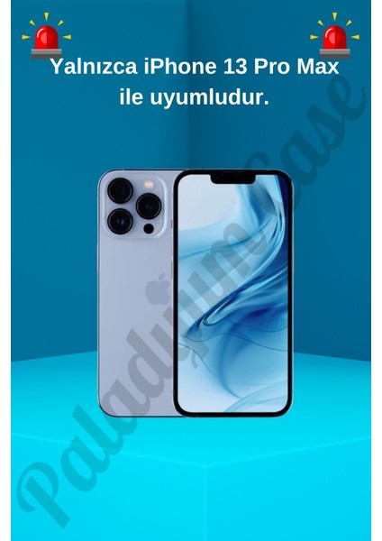 Apple iPhone 13 Pro Max Uyumlu Lüks Gümüş Kristal Taşlı Kılıf