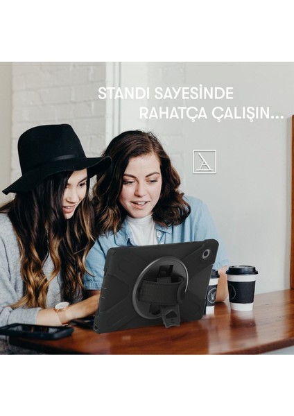 iPad Air 13 (2024) Kılıf Amazing Tablet Kapak - Siyah modelleri