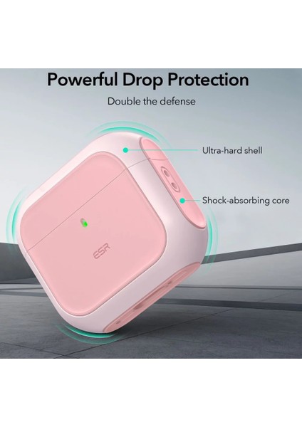 Airpods 4 Uyumlu, Halolock Orbit Hybrid Magsafe Kılıf, Pembe fiyatları
