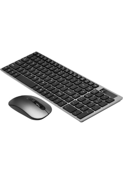 Ultra Hafif Slim Kasa Kablosuz Q Klavye+Mouse Set, Smart Tv Uyumlu 2.4ghz Wıreless