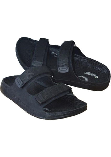 Erkek Siyah Cırtlı Çift Bantlı Anatomik Terlik fırsatları