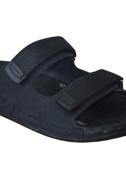 Erkek Siyah Cırtlı Çift Bantlı Anatomik Terlik indirimleri