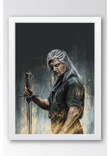 The Witcher Geralt Çerçeveli Tablo - Dizi Posteri Tablo