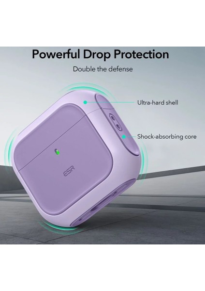 Airpods 4 Uyumlu, Halolock Orbit Hybrid Magsafe Kılıf, Mor fiyatları