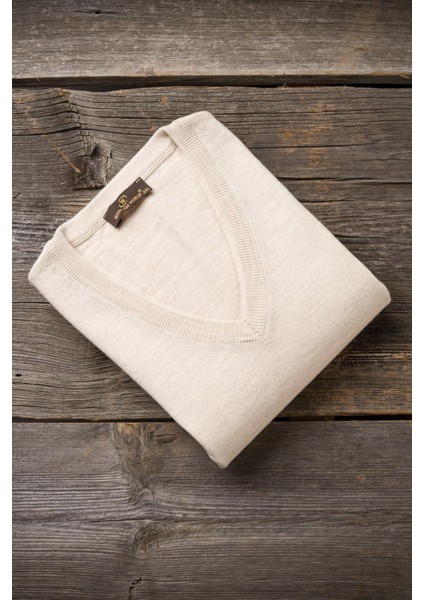 V Yaka Battal (Büyük Boy) Yünlü Triko Kazak