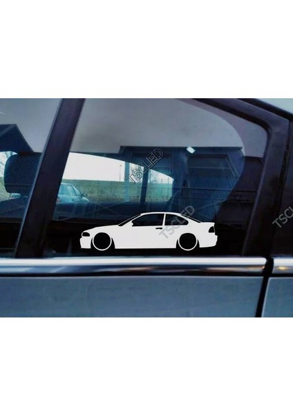 M3 , E46 Coupe Kapı Kelebek Cam Oto Sticker 17 cm 2 Adet
