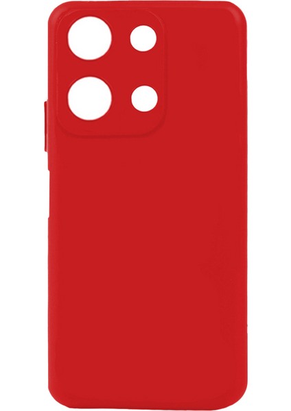 Infinix Note 30 4g Kılıf Mat Esnek Biye Silikon Kılıf-Kırmızı