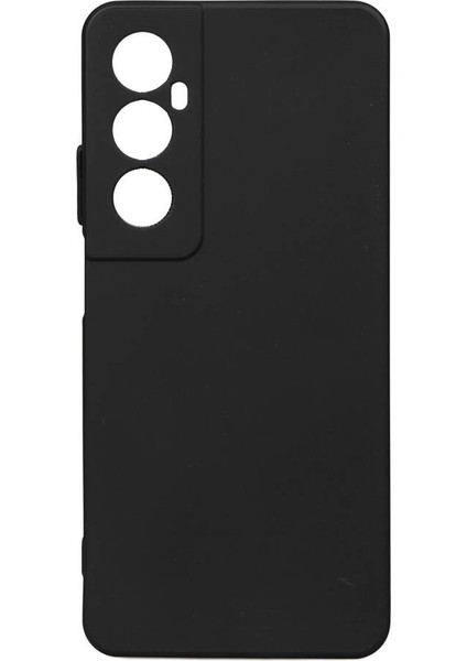 Realme C65 4g Kılıf Mat Esnek Biye Silikon Kılıf-Siyah