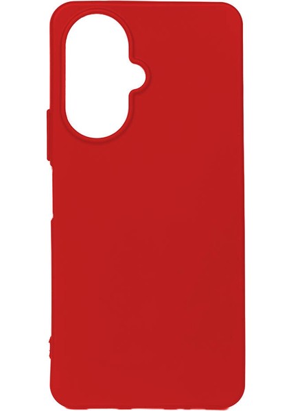 Vivo Y27 Kılıf Mat Esnek Biye Silikon Kılıf-Kırmızı