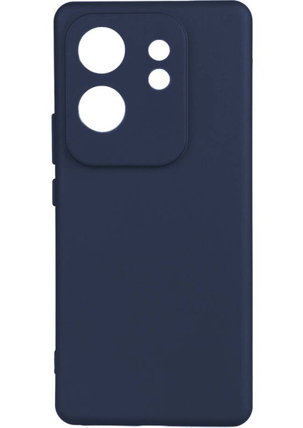 Infinix Zero 30 4g Kılıf Mat Esnek Biye Silikon Kılıf-Lacivert