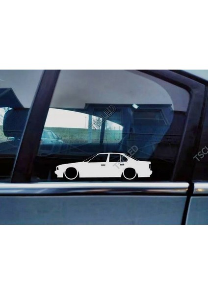 E34 M5 535I, 530I Kelebek Cam Oto Sticker 17 cm 2 Adet