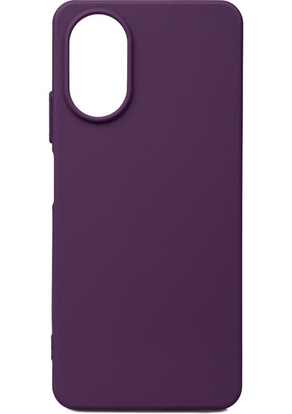Oppo A38 Kılıf Mat Esnek Biye Silikon Kılıf-Mor