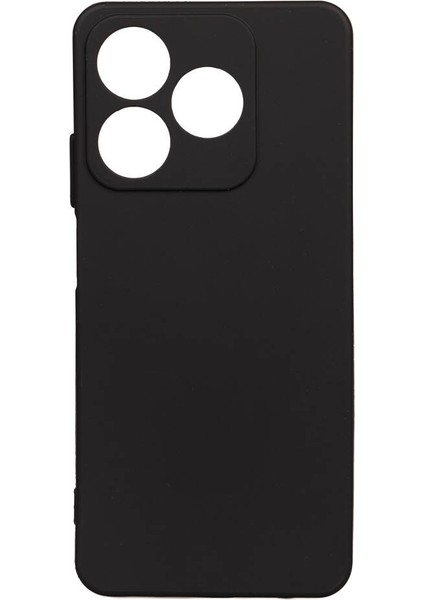 Realme C63 Kılıf Mat Esnek Biye Silikon Kılıf-Siyah