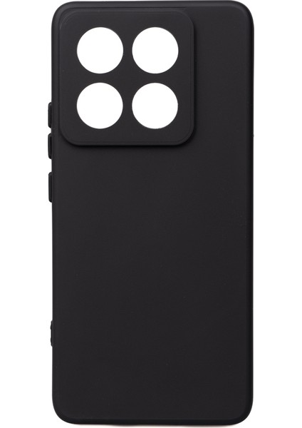 Xiaomi Mi 14T Pro Kılıf Mat Esnek Biye Silikon Kılıf-Siyah