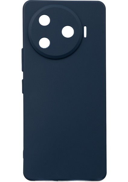 Tecno Camon 30 Pro 5g Kılıf Mat Esnek Biye Silikon Kılıf-Lacivert