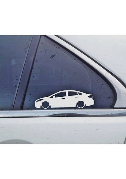 Fiesta Sedan Mk7 Kelebek Cam Oto Sticker 17 cm 2 Adet
