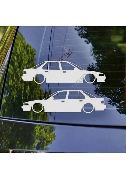 Accord Sedan Cb7 Kelebek Cam Oto Sticker 17 cm 2 Adet