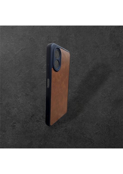 Oppo A38 Kahverengi Deri Kılıf