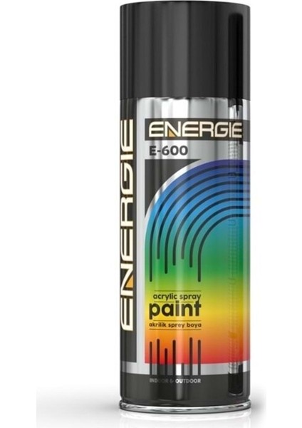 E-600 Sprey Boya - Parlak Siyah Gloss Black Ral 9005