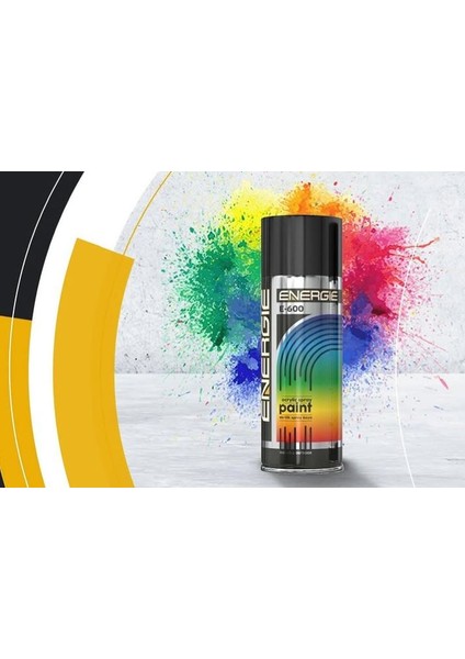 E-600 Sprey Boya - Parlak Siyah Gloss Black Ral 9005