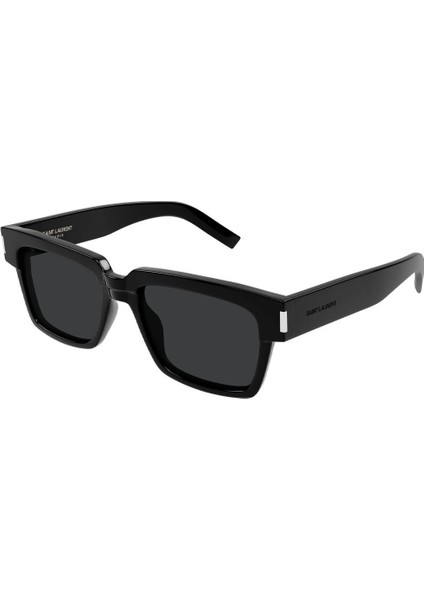 Saint Laurent Paris SL732 Vadim 001 54-18 Unisex Güneş Gözlüğü – Siyah Asetat Çerçeve, Füme Mat Cam, UV400