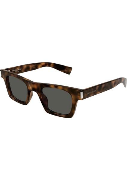 Saint Laurent Paris SL719 003 47-22 Kadın Güneş Gözlüğü – Kahverengi Asetat Çerçeve, Füme Mat Cam, UV400