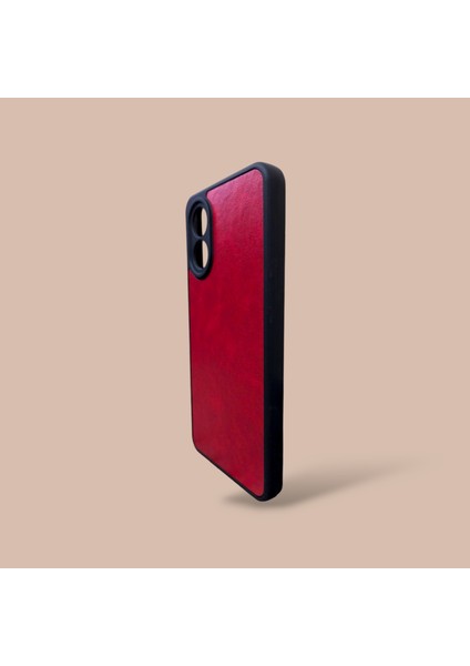 Oppo A38 Suni Deri Kırmızı Kılıf : Stil ve Dayanıklılığı Bir Araya Getiren Kılıf