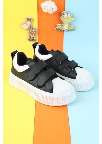 Unisex Çocuk Spor Ayakkabı Esnek Hava Alabilen Çocuk Ayakkabısı Beyaz Sade Spor Günlük Sneaker