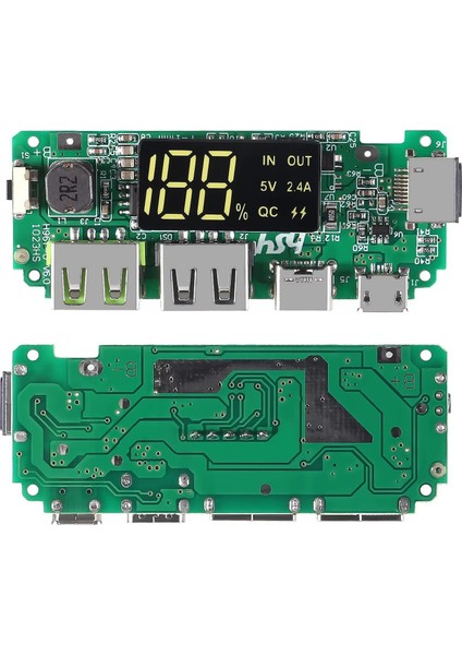 Pil Şarj Cihazı Kurulu LED Çift USB 5V 2.4A Mikro/tip-Cusb Mobil Güç Banka 18650 Şarj Modülü Devre