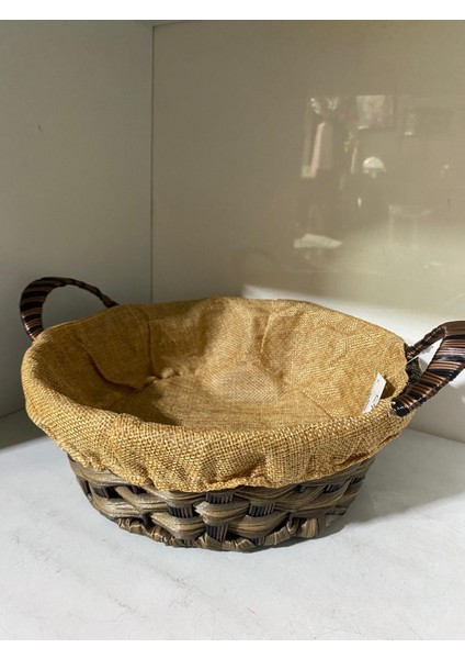 Rattan Yuvarlak Ekmek Sepeti