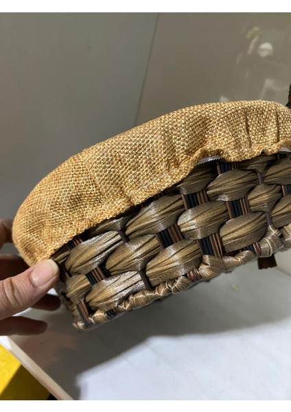 Rattan Yuvarlak Ekmek Sepeti