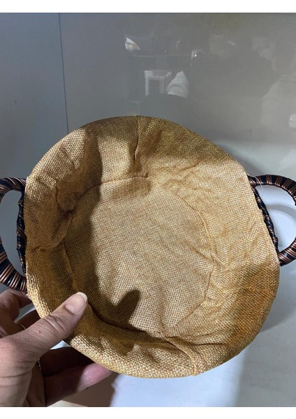 Rattan Yuvarlak Ekmek Sepeti