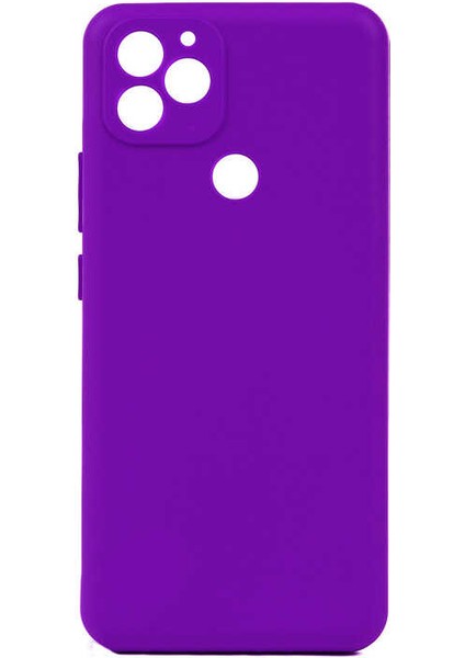 General Mobile 22 Kılıf Mat Esnek Biye Silikon Kılıf-Mor + Nano Ekran Koruyucu