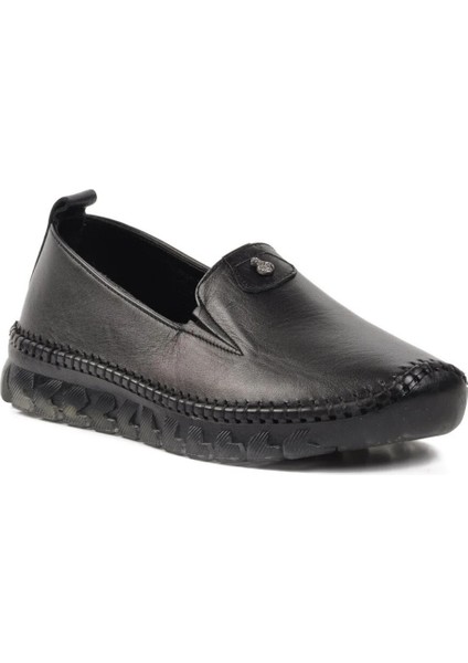 9059 Zn Kadın Siyah Nata Deri Casual Ayakkabı modelleri