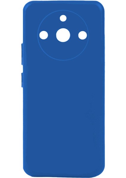 Realme 11 Pro Kılıf Mat Esnek Biye Silikon Kılıf-Mavi + Nano Ekran Koruyucu