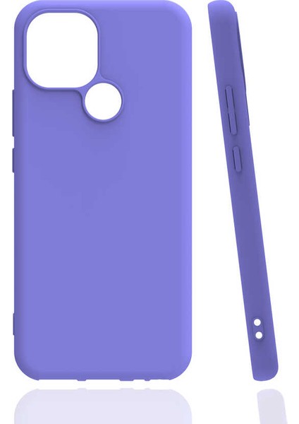 General Mobile 21 Kılıf Mat Esnek Biye Silikon Kılıf-Lila + Nano Ekran Koruyucu