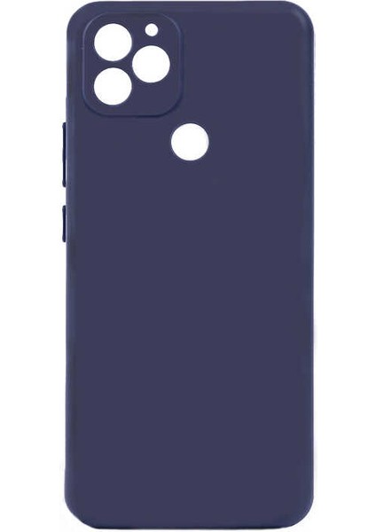 General Mobile 22 Kılıf Mat Esnek Biye Silikon Kılıf-Lacivert + Nano Ekran Koruyucu